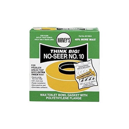 Harvey Toilet Bowl Gasket With Flange No.10 Brass, Polyethylene 4518296